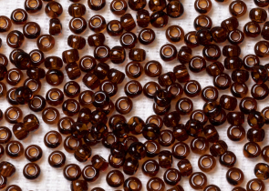 Бисер Чехия круглый 08/0 50 г 10140 прозрачный темно-коричневый