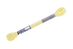 Нитки для вышивания " Gamma" мулине 100% вискоза 8 м R0380 бл. желтый