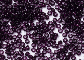 Бисер Чехия круглый 08/0 50 г 20080h прозрачный темно-сиреневый квадратное отверстие